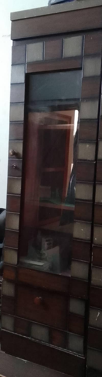 3 door wooden Almira, dressing and divider