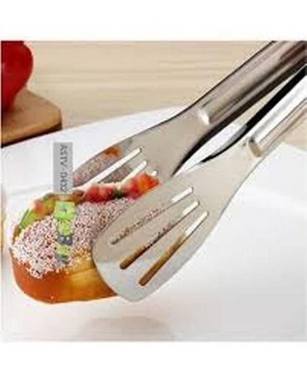 Stainless Steel Food Tongs - Silver