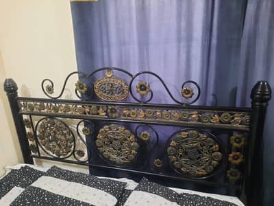 Double iron bed