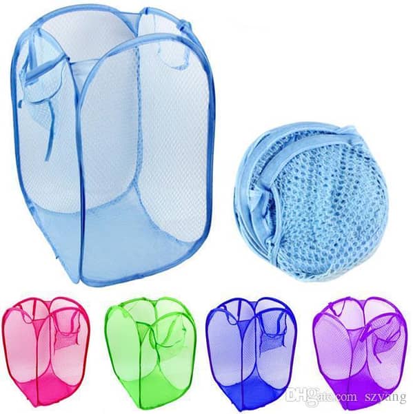 Mesh Cloth Pop Up Laundry Basket Collapsable