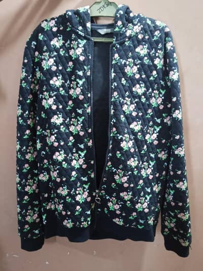 "Black Floral Hoodie  For 14-15 Year Olds | Warm & Stylish