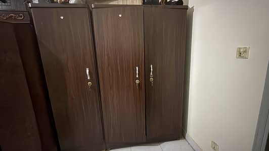 3 door wardrobe, TV console, mirror long, divider/show case, table