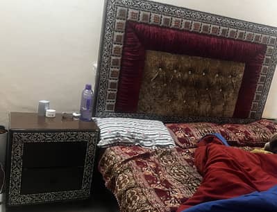 Bed with side tables , sofa come bed and dressing table