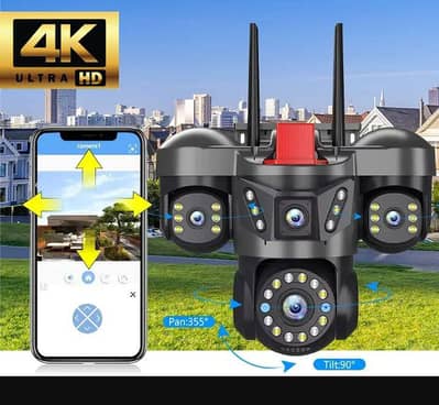 12MP PTZ IP Camera Security WiFi Camera Dual Lens Camera