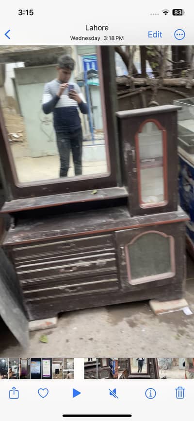 Full furniture bed mirror table shelf rack