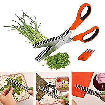 5 Layers Of Multi-Functional Stainless Steel Kitchen Scissors
