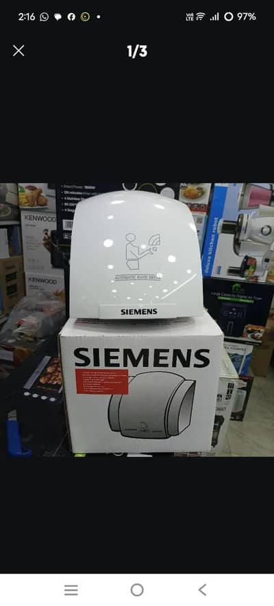 Siemens hand dryer plastic body