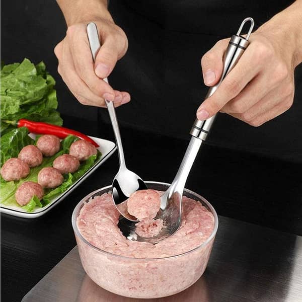 Non-Stick Creative Meatball Maker Spoon Meat Baller With Elliptical Leakage Hole Meat Ball Mold Kitchen Utensil Gadget Meat Tool