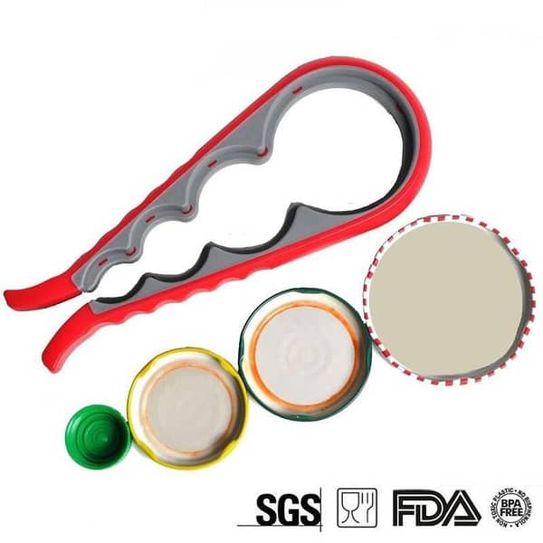 Upspirit 4in1 Multifunction Opener Bottle Cap Opening Wrench Jar Can Lid Remover Party Bar Tools Kitchen Gadgets