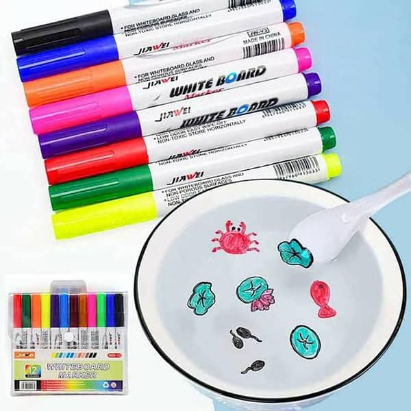 8Pcs Magical Water Painting Pen Toy Whiteboard Dry Erase Pen White Board Marker Student Children Drawing Pen Kids Best Gift