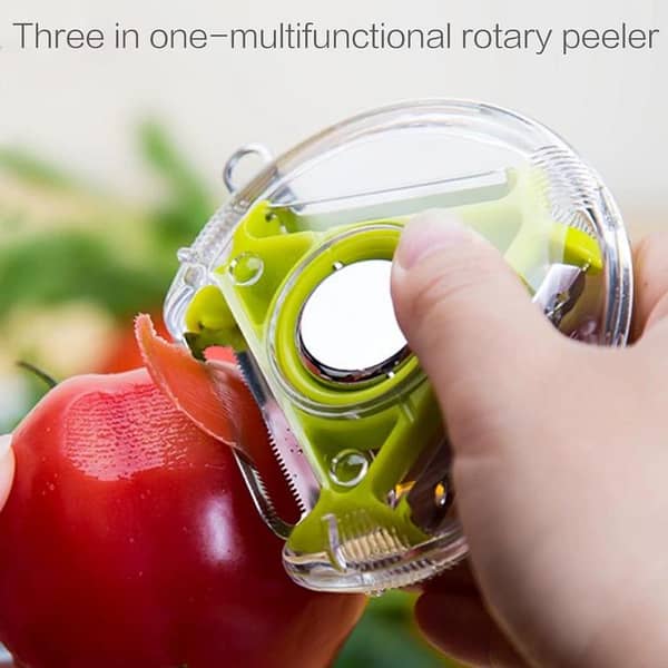 3 in 1 Multifunctional Rotary Vegetable Peeler - Stainless