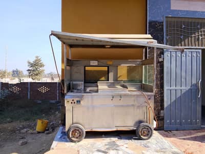 Stainless steel Fast food counter with built in gas air fryer