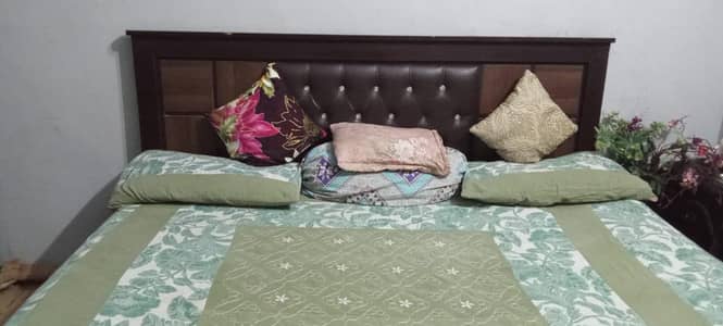 King Size Bed wooden with mattress