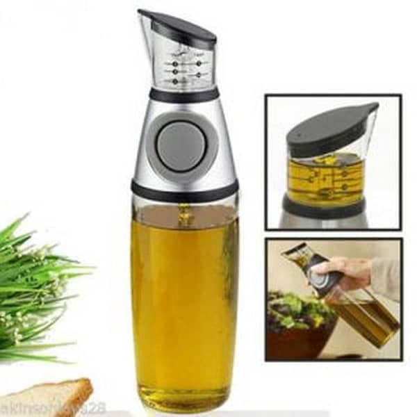 Oil Bottle Just Press & Measure 20 ML and 3 TSP Oil and Use For Kitchen and Cooking - 17oz - 500 ML