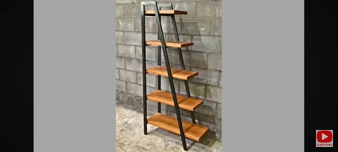 Made on order/ Wooden and iron  ladder shelf /Modren design