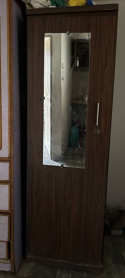 One sided wooden wardrobe