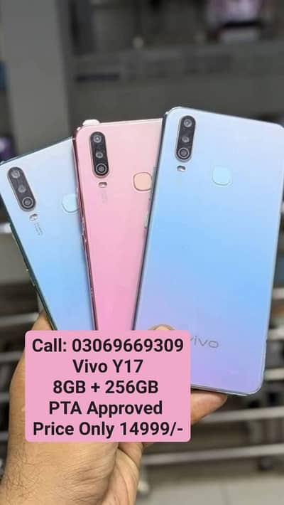 PTA Approved Vivo Y17 8GB + 256GB With Box 10by10 With Warranty