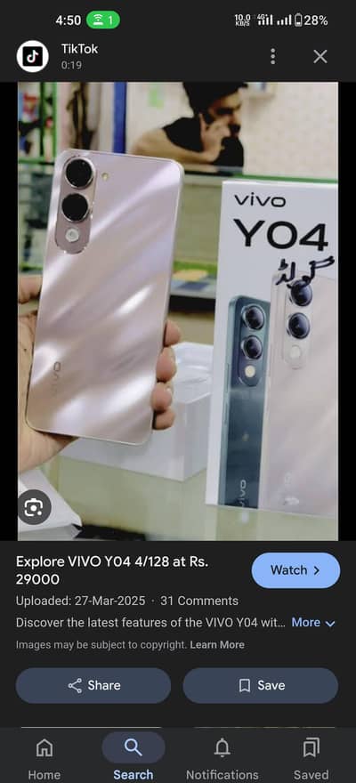vivo y 04 just box open now active  4/128