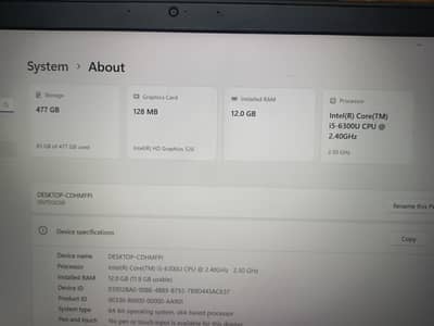 Lenovo T470s i5 6th gen