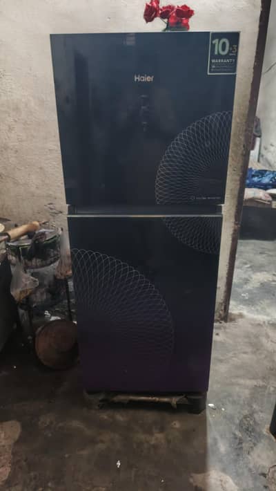 Haier freezer brand new 6 month use glass door sasti freezer