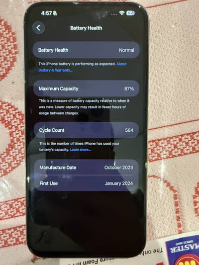 Iphone 15 pro max non-pta 256gb natural titanium 10/10