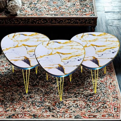 Set of 3 Nesting Coffee Tables - Set of 3 Sides Tables Set