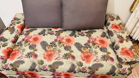 Two Seater Beautiful Floral Design Sofa