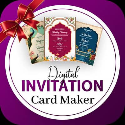 Digital Wedding Invitation / Card Designer Rs. 300