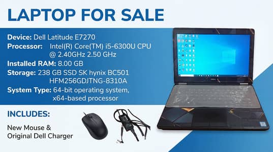 Dell Laptop For Sale(8 GB Ram i5 generation)