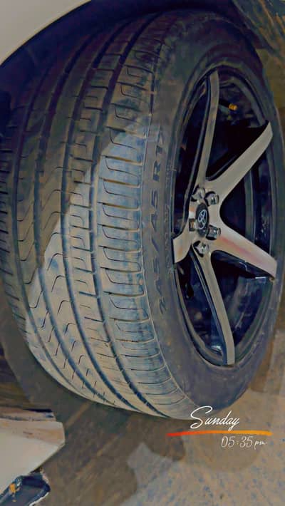 17 inch alloy rims and low porifle tyre