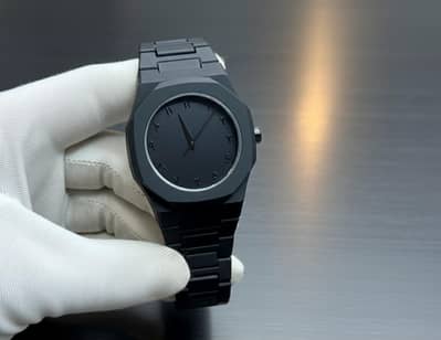 Black Arabic Aura Watch for men stylish Islamic wrist watch