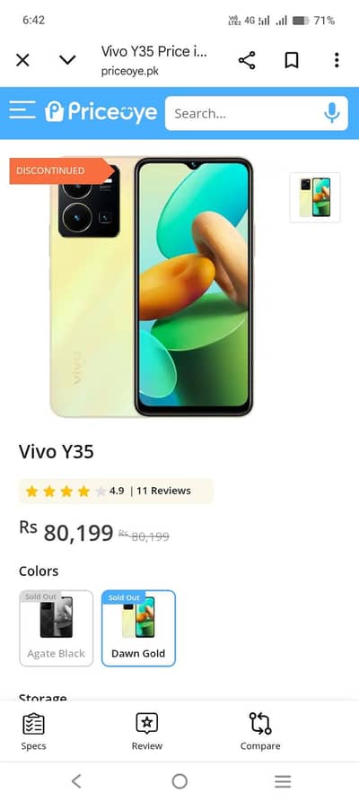 vivo y35 8.128 box  chargr