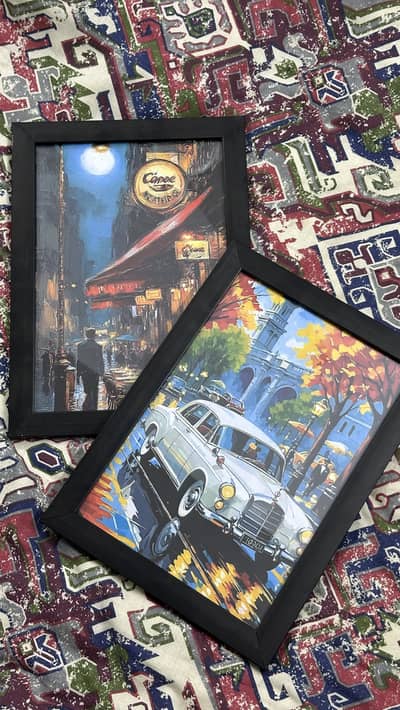 Beautiful Framed Cityscape Painting for Home Décor