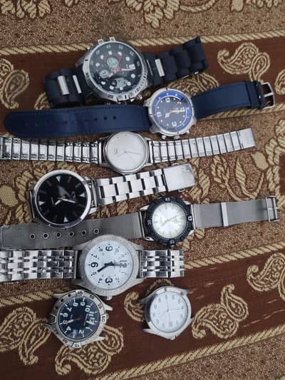 Branded watches different brands water resistant neat and clean