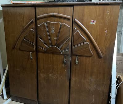 Brown wooden wardrobes