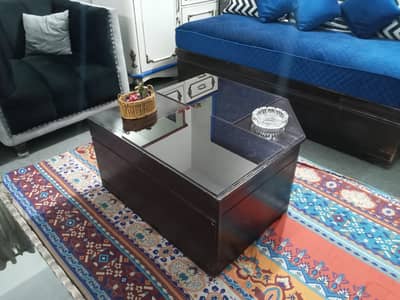 Luxury Wooden Center Table (3 ft x 3 ft) Just Like New