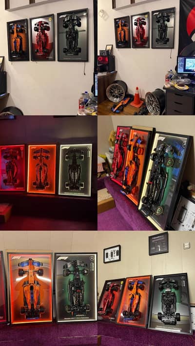 Custom-framed LEGO F1 Technic