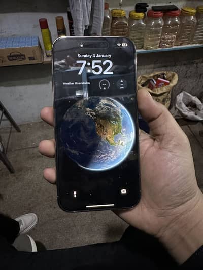 Iphone 14 pro max factry unlocked  256 btry hlth 87 golden collor