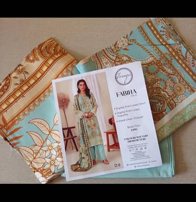 Feroza  By Fabiha printed  3pc Linen