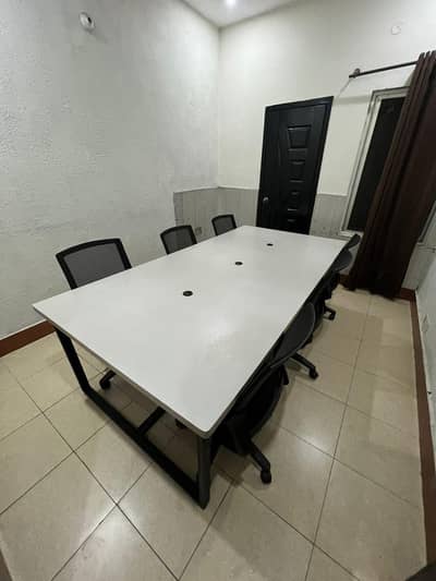 Meeting Table with 6 office chairs