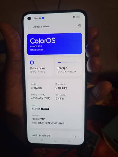 oppo f19 pro 8 128 dual sim official pta approved all original phone