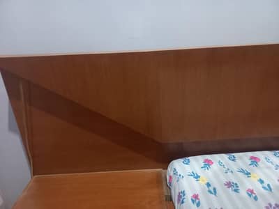 double bed wooden