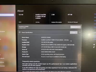 Dell Latitude E5550 Core i7 5th generation