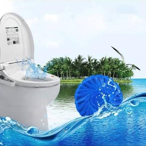 Automatic Toilet Bowl Cleaner Tablets 10 PCS, Bathroom Toilet Tank Cleaner, Toilet Blue Clean Bubbles, Long-Lasting, Mild Lemon Scent, Fresh Air and No Pungent