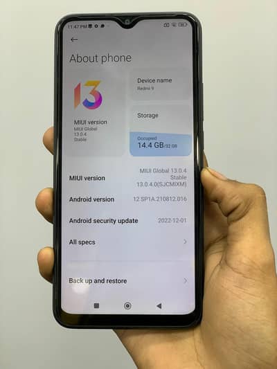 Redmi 9 3Gb Ram 32Gb Rom official PTA approved with box