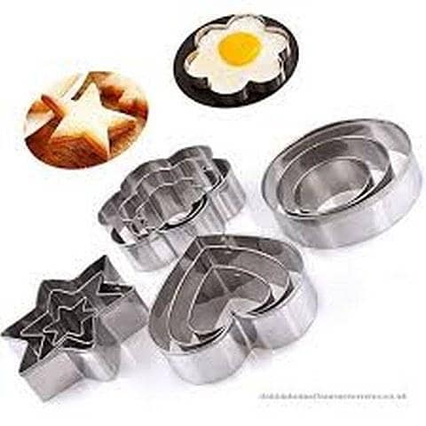 Cookie Cutters Set - Cookie Cutters Mini Geometric Shapes Cookie Cutters, Vegetable Shape Cutters for Kitchen, Baking, Halloween & Christmas, 12 Pcs