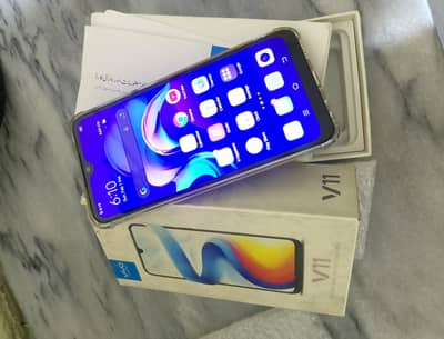 Vivo v11 with Box,  4/128GB, Dual SIM PTA Qpproved