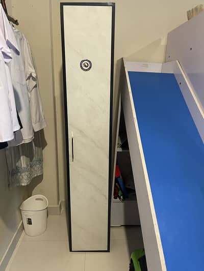 Wardrobe with writing table and shelfs