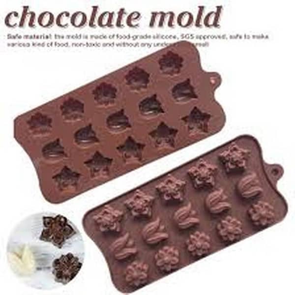 New Silicone Chocolate Mold 12 Shapes Chocolate baking Tools Non-stick Silicone cake mold Jelly and Candy Mold 3D mold DIY Good
