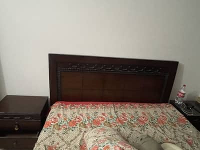 King size bed with spring mattress